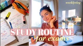 ma STUDY ROUTINE pour les examens  bac blanc weekly vlog [upl. by Ennaylloh]