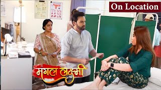 Mangal ने दिखाई Adit को Saumya की Pregnancy Report Adit हुआ गुस्सा  MANGAL LAXMI  ON LOCATION [upl. by Jabe]