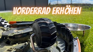 Worx Landroid Mähroboter Vorderrad erhöhen und mehr Grip [upl. by Direj]