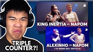 SXIN Reacts  KING INERTIA 🇺🇸 vs NaPoM 🇺🇸  Alexinho 🇫🇷 vs NaPoM 🇺🇸  GBB23 7 TO SMOKE [upl. by Hpeosj]