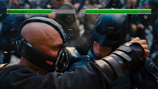 Batman vs Bane TDKR 2nd fightwith healthbars [upl. by Sirromad]