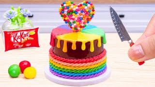 Amazing Miniature Chocolate Cake Decorating Recipes  Best Moments Mini Rainbow KitKat Cake Dessert [upl. by Dorrej]