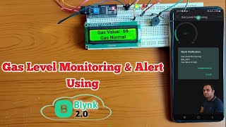 Gas Level Monitoring and Alert Using Blynk IOT and ESP8266  Blynk IOT Projects [upl. by Buchheim]