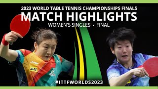 Sun Yingsha vs Chen Meng  WS Final  2023 ITTF World Table Tennis Championships Finals [upl. by Euqimod521]