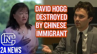 David Hogg Gets Destroyed By Chinese Immigrant On Gun Control [upl. by Maridel]