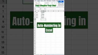 Excel AutoNumbering The Secret You Never Knew autonumber [upl. by Llirret]