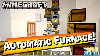 How You Can Make a Minecraft Automatic Furnace  Furnace Hopper Design Automatic Smelting [upl. by Benildis]