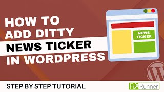 How To Add Ditty News Ticker In WordPress [upl. by Teria]