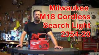 Milwaukee M18 Cordless LED Search Light 235420 [upl. by Gnel]