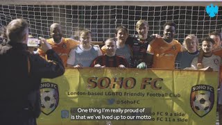 Celebrating Rainbow Laces with Soho FC and the Barclays Community Football Fund [upl. by Aynik]