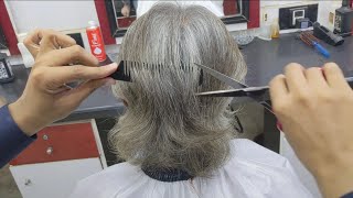 79 Year old Man 2 Year insane Hair Transformation With Scissors alrayaanhairstudio [upl. by Euqinwahs645]