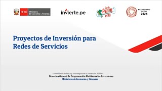 DGPMI Lineamientos metodológicos generales para elaborar Proyectos de Inversión para Redes de Serv [upl. by Ailhat153]