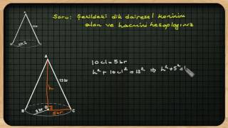 Koninin Alan ve Hacmini Hesaplama  Geometri [upl. by Lexa]