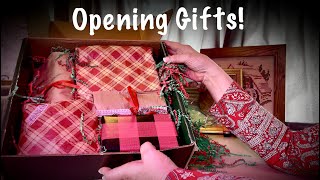 ASMR Opening Gifts Soft Spoken only Unboxing with tissue paper amp gift wrap Beautiful gifts [upl. by Maffa]