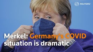 Germanys coronavirus situation is dramatic Merkel says [upl. by Marienthal]