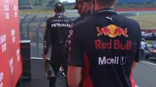 Lewis Hamilton steals Max Verstappens 1st place trophy in 70th GP 2020 [upl. by Ardnic835]