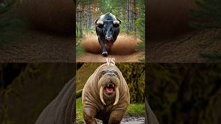 Black bull vs wild animals leopard bear ram fox hyena blackbull blackcow wildanimals [upl. by Schouten]