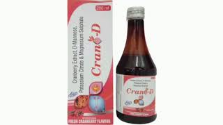 Cran D Syrup Cranberry Extract DMannose Potassium Citrate amp Magnesium Sulphate [upl. by Lanette]