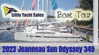 2023 Jeanneau Sun Odyssey 349 BOAT TOUR  Little Yacht Sales [upl. by Haerr]