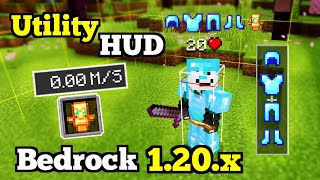 🟢 La TEXTURA Mas ÚTIL de Minecraft PE 120X  Textura Utility HUD para Minecraft BEDROCK 120X [upl. by Gustin]