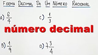 FORMA DECIMAL DE UM NÚMERO RACIONAL  8° ano [upl. by Eisteb]