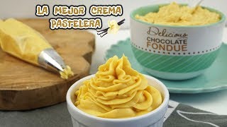 La mejor crema pastelera de vainilla que hayas probado  ideal para decorar [upl. by Bradeord]