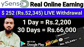 Online Earning in Pakistan Without investment 2023  Ysense Payment Proof  Ysense Real or fake 2023 [upl. by Helbonnas]