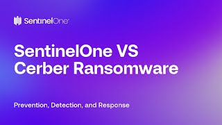 SentinelOne Demo SentinelOne VS Cerber Ransomware  Detection and Mitigation [upl. by Hanoj]