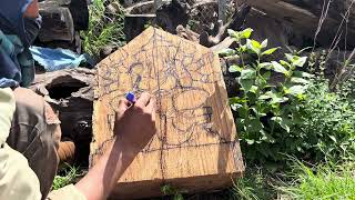 Draw Ganesh Status on Wood [upl. by Eniaral]