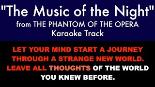 quotThe Music of the Nightquot from The Phantom of the Opera  Karaoke Track with Lyrics on Screen [upl. by Yelrah]