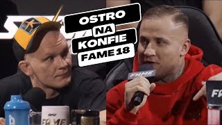 Michał Wampir Pasternak vs Piotr Szeli Szeliga  ostra wymiana zdań na Konferencji Fame 18 [upl. by Aikam]