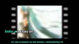 【Karaoke】Vocaloid Medley quotBokura no Utaquot【on vocal】 [upl. by Keefer671]