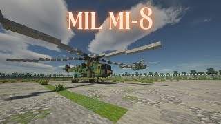 Minecraft How to build a Helicopter in Minecraft Mil Mi8 Minecraft Helicopter Tutorial [upl. by Enylecoj]