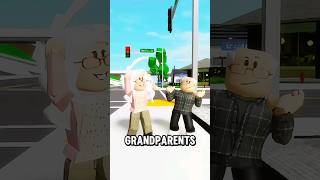 CARING GRANDPARENTS VS RICH UNCLE AND AUNTIE On ROBLOX roblox brookhaven shorts [upl. by Kitchen]