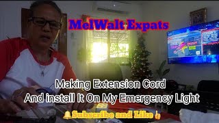 Making Extension Cord and Install It On My Emergency Light [upl. by Eudora954]