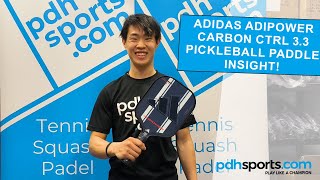 Adidas Adipower Carbon Control 33 pickleball paddle review by pdhsportscom [upl. by Ynffit]