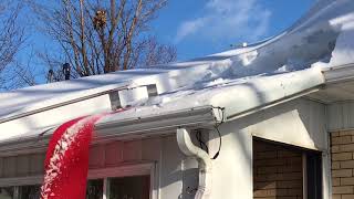 Easy roof snow removal slide tool video2 [upl. by Dorice]