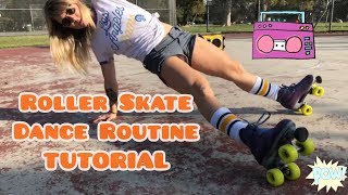 Roller Skate Dance TUTORIAL  Taste by Tyga [upl. by Saticilef693]