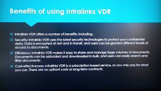 Intralinks Virtual Data Room Overview [upl. by Ynnatirb]