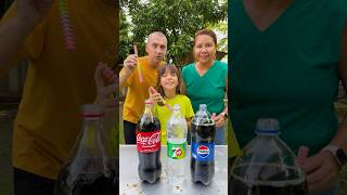 Pepsi 7up CocaCola VS Mentos shorts GamGam Family [upl. by Teillo]