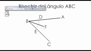 Geometría descriptiva Bisectriz del ángulo ABC [upl. by Ijat]