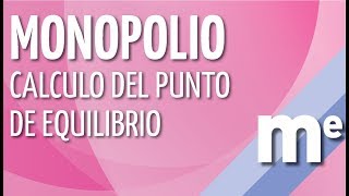 Monopolio Calculo del punto de equilibrio [upl. by Yelnek]