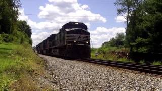 Railfanning Somerset KY 7312017 Feat NS SD70ACU and HiRail truck [upl. by Nee]