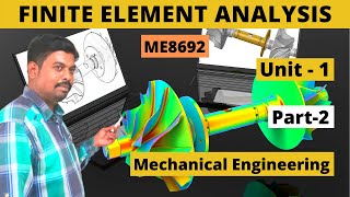 Finite Element Analysis FEA ME8692  UNIT1 Part2 Tamil [upl. by Snilloc]