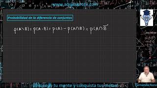 Probabilidad de la diferencia de conjuntos [upl. by Ellehcil]