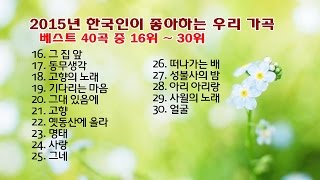 2015년 한국인이 좋아하는 우리 가곡 베스트 40곡 중 16위  30위 [upl. by Four]