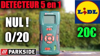 LIDL Détecteur 5 en 1 avec laser PARKSIDE PMDL 5 B3 le plus mauvais produit jamais testé [upl. by Dyol]