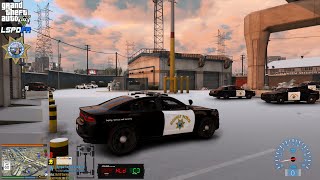 GTA V  LSPDFR 049🚔  SAHPCHP  Highway Winter Patrol  Incident Involving Shots Fired  4K [upl. by Netsirc]