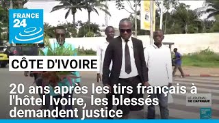 Côte dIvoire  20 ans après les tirs français à lhôtel Ivoire les blessés demandent justice [upl. by Rehtaeh]