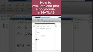 How to evaluate and plot a polynomial in MATLAB  shorts polynomials matlab [upl. by Airdnaxila167]